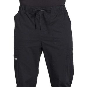 Cherokee Men's Scrub Pants Elastic Waistband Zip Fly Front 5 pockets